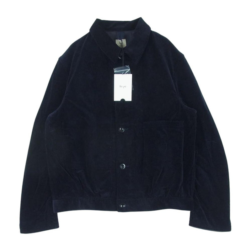 Scye サイ 22AW 1122-63011 COTTON CORDUROY BLOUSON JACKET コットン コーデュロイ ブルゾン ジャケット ネイビー系 85 40【中古】