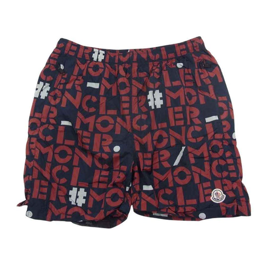 MONCLER モンクレール E10911350405 539L1 GENIUS PANTALONE BERMUDA ジーニアス ナイロン ショートパンツ レッド系 46【中古】