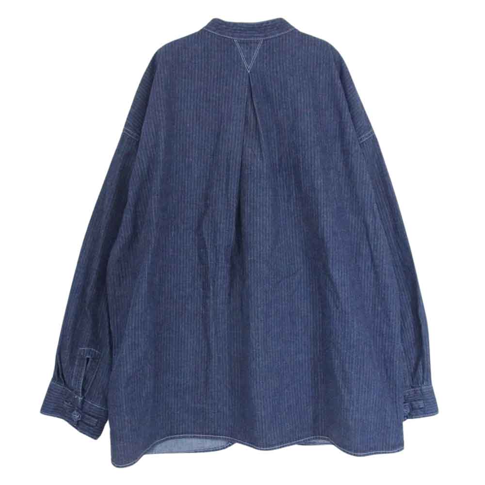 TENDERLOIN テンダーロイン 23SS  DENIM HB F.C SHIRT JKT デニム ヘリンボーン チャイナ シャツ ジャケット インディゴブルー インディゴブルー系 XL【中古】
