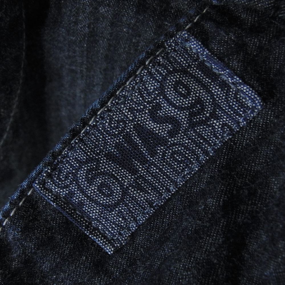 TENDERLOIN テンダーロイン 23SS  DENIM HB F.C SHIRT JKT デニム ヘリンボーン チャイナ シャツ ジャケット インディゴブルー インディゴブルー系 XL【中古】