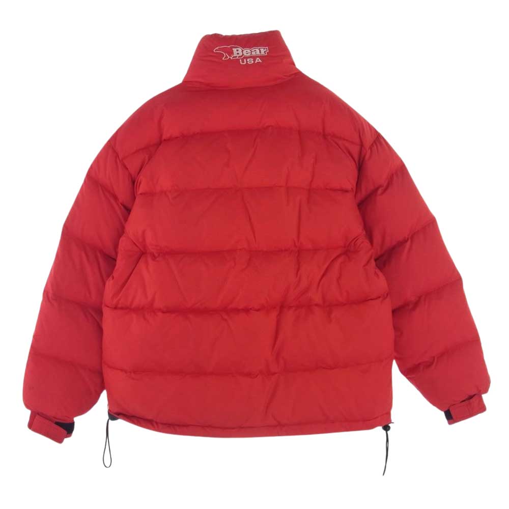 ベアー リバーシブル ナイロン ダウン ジャケット レッド系 ネイビー系 S【中古】