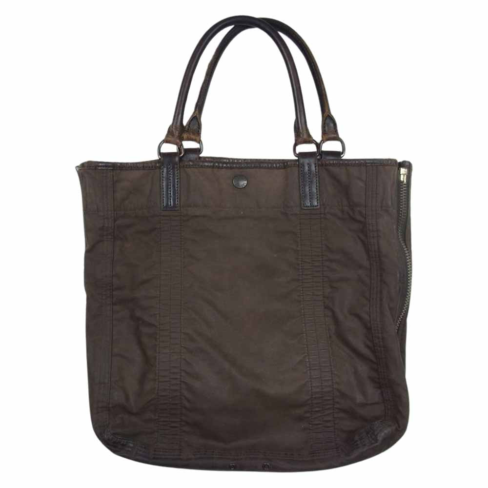 LUGGAGE LABEL ラゲッジレーベル 吉田カバン PROOF TOTE BAG プルーフ ワックスコットン ブライドルレザー トートバッグ ブラウン系【中古】