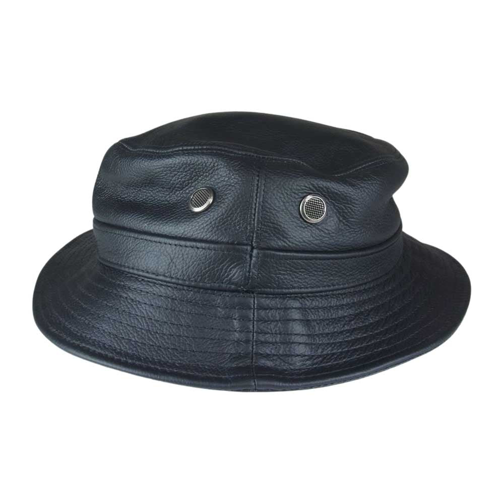ナスングワム  アメリカ製 レザー バケットハット ブラック系【中古】