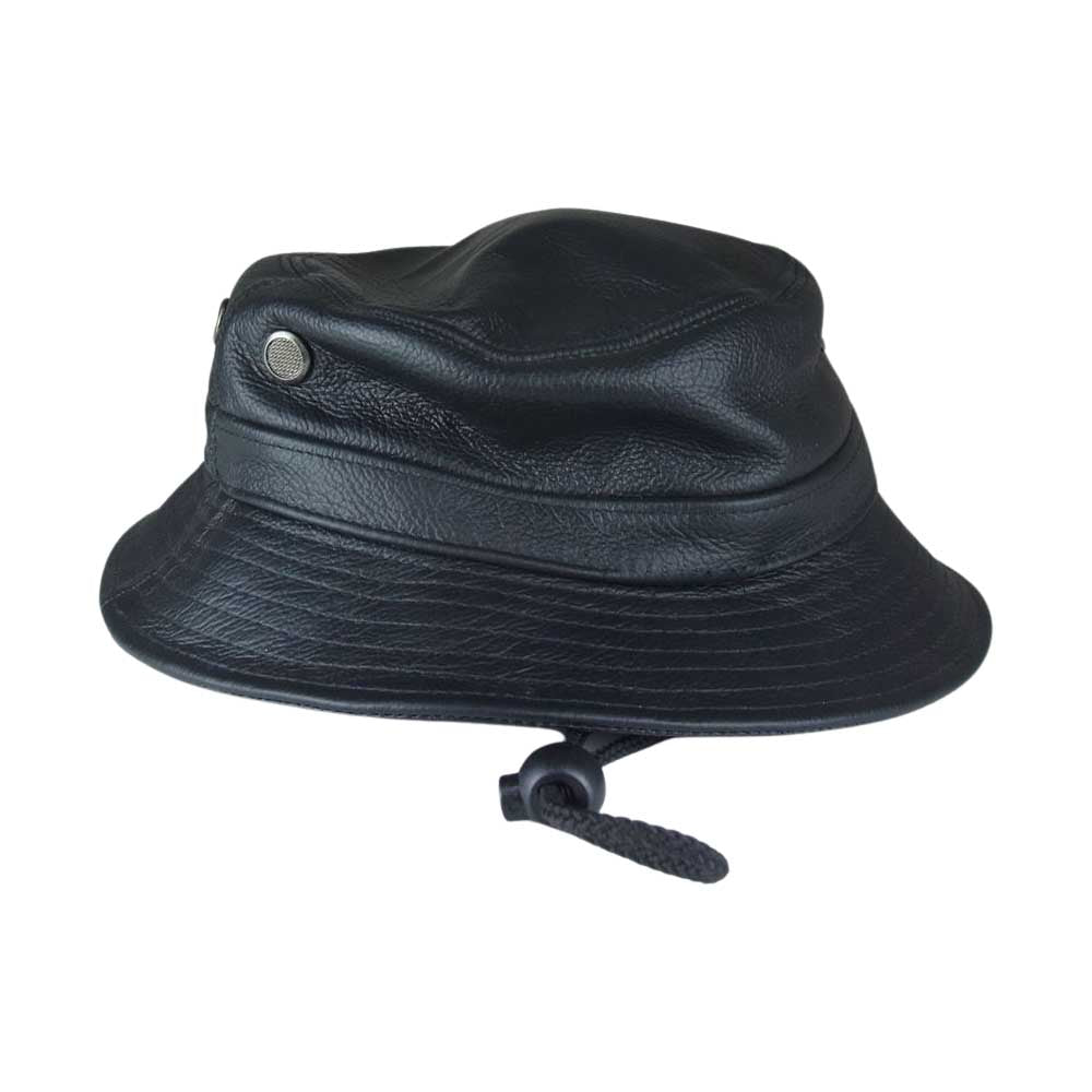 ナスングワム  アメリカ製 レザー バケットハット ブラック系【中古】
