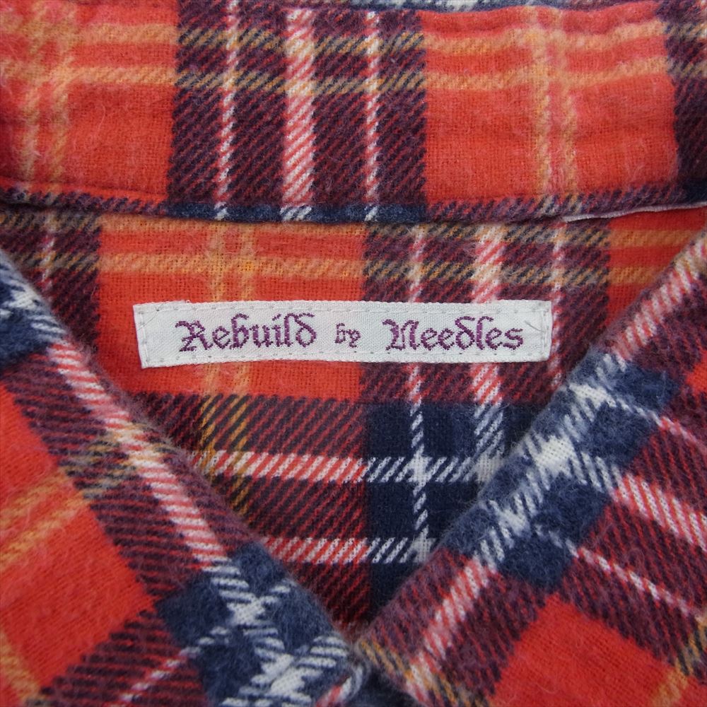 Needles ニードルス IN242 Rebuild by Needles リビルドバイニードルス 再構築 フランネル チェック 長袖 シャツ レッド系【中古】
