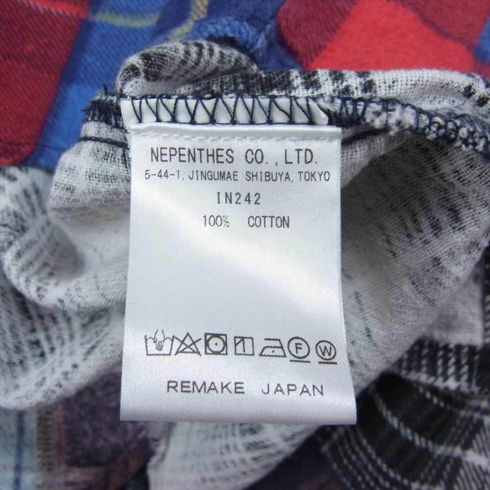 Needles ニードルス IN242 Rebuild by Needles リビルドバイニードルス 再構築 フランネル チェック 長袖 シャツ レッド系【中古】