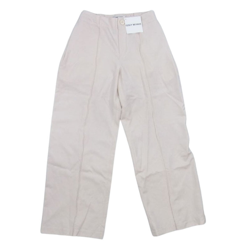 ISSEY MIYAKE イッセイミヤケ 23AW IM33FF066 WOOL GABARDINE Trousers ウール ギャバジン トラウザーズ パンツ オフホワイト系 1【中古】