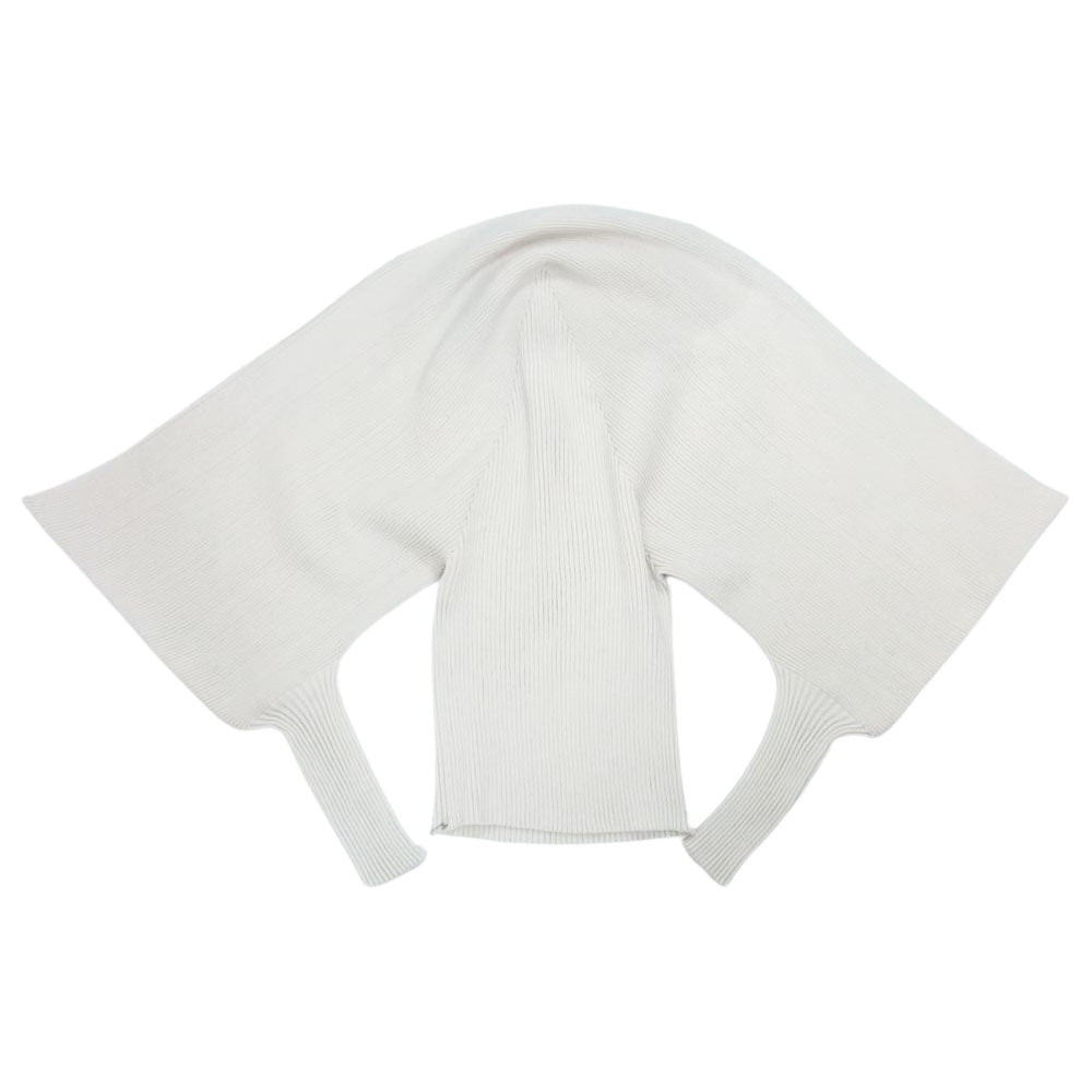 ISSEY MIYAKE イッセイミヤケ 23AW IM33KN289 EXUBERANCE TOP  リブ ニット 変形 カットソー オフホワイト系 2【中古】