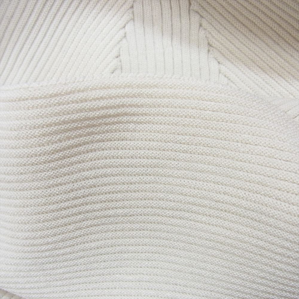 ISSEY MIYAKE イッセイミヤケ 23AW IM33KN289 EXUBERANCE TOP  リブ ニット 変形 カットソー オフホワイト系 2【中古】