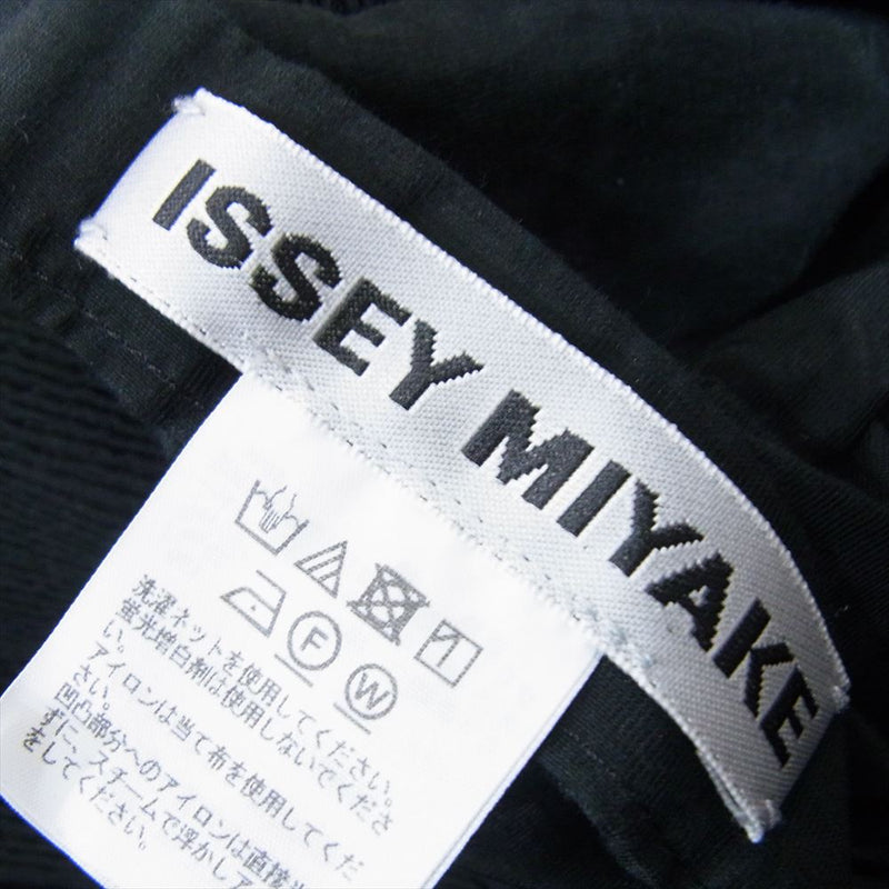 ISSEY MIYAKE イッセイミヤケ 23AW IM33FF015 CASSINI Trousers ボーダー コットン カッシーニ フレア パンツ ブラック系 2【中古】