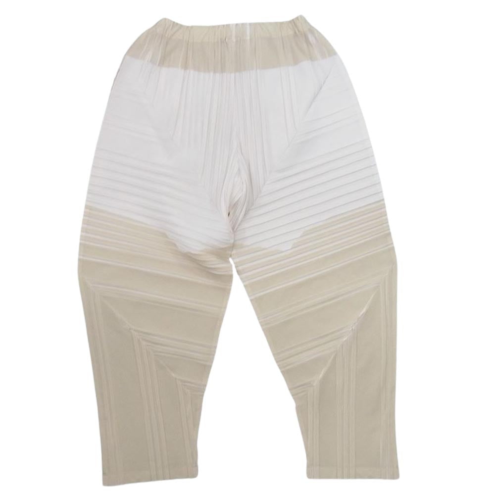 ISSEY MIYAKE イッセイミヤケ 23AW IM33FF142 Rhythmical Pleats Trousers リズミカル プリーツ テーパード パンツ ベージュ系 2【美品】【中古】