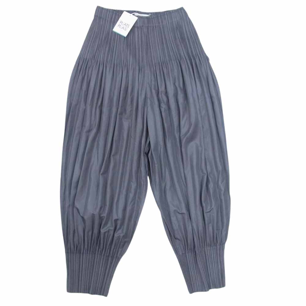 PLEATS PLEASE プリーツプリーズ イッセイミヤケ PP55-JF402 プリーツ加工 FLUFFY BASICS フラッフィー パンツ グレー系 3【極上美品】【中古】
