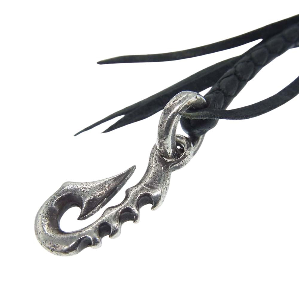 BILL WALL LEATHER ビルウォールレザー BWL Fish Hook Charm フィッシュフック チャーム ペンダント トップ ブラック系【中古】