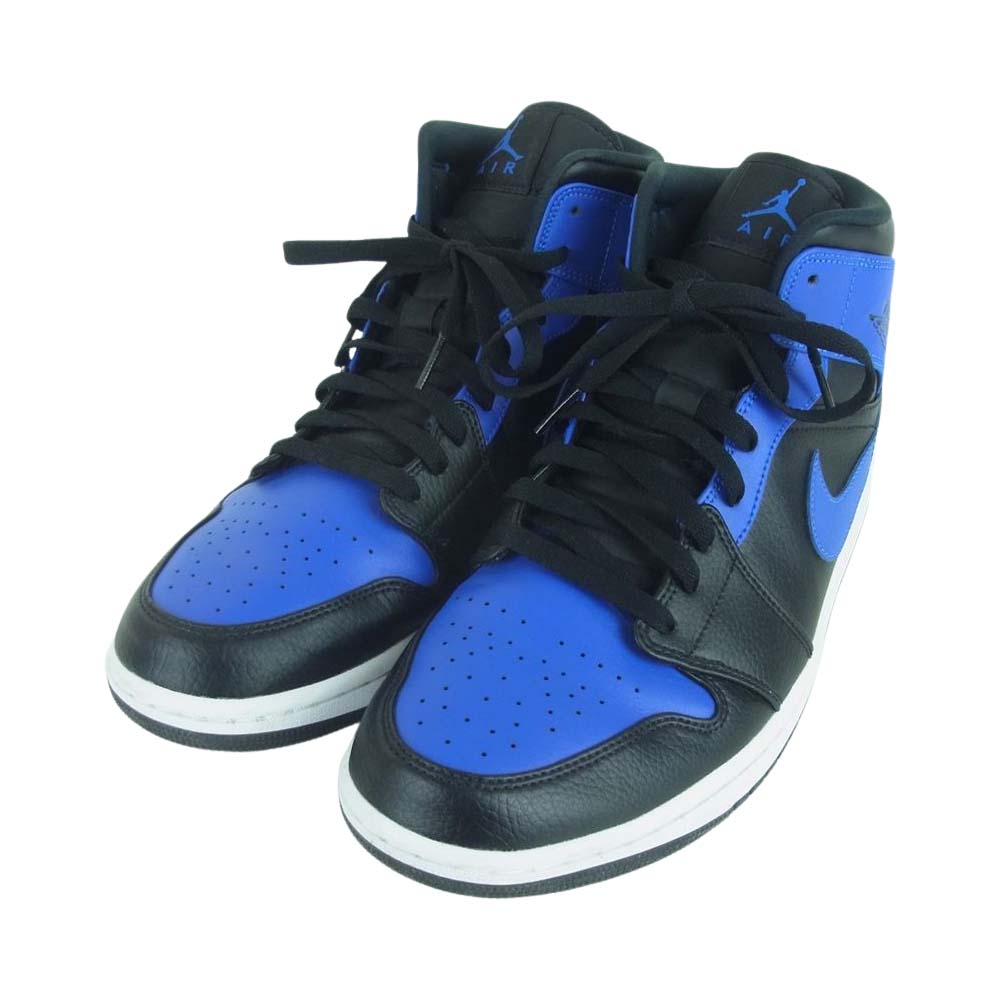 NIKE ナイキ 554724-077 Air Jordan 1 Mid Hyper Royal エアジョーダン1 ミッド ハイパーロイヤル スニーカー ブルー系 ブラック系 29cm【中古】