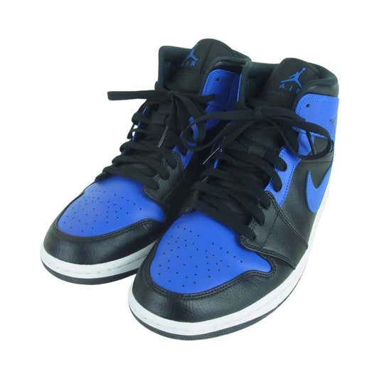 NIKE ナイキ 554724-077 Air Jordan 1 Mid Hyper Royal エアジョーダン1 ミッド ハイパーロイヤル スニーカー ブルー系 ブラック系 29cm【中古】