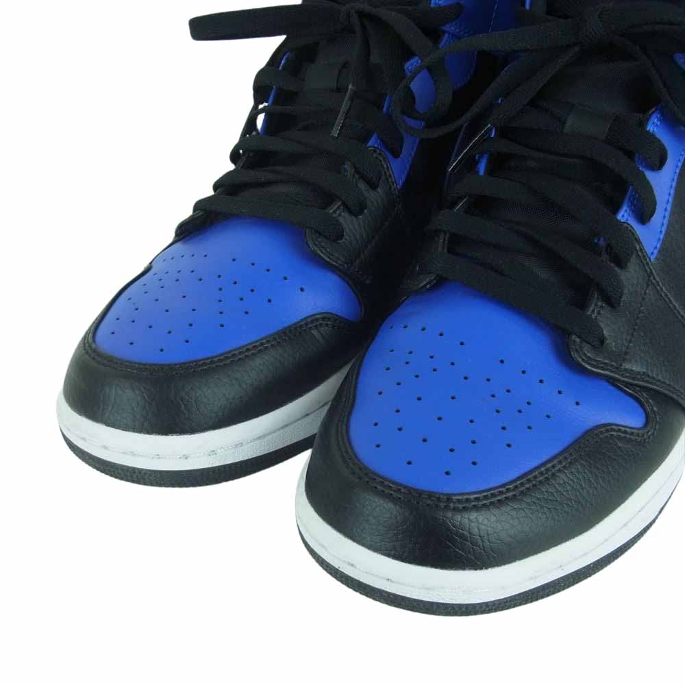 NIKE ナイキ 554724-077 Air Jordan 1 Mid Hyper Royal エアジョーダン1 ミッド ハイパーロイヤル スニーカー ブルー系 ブラック系 29cm【中古】