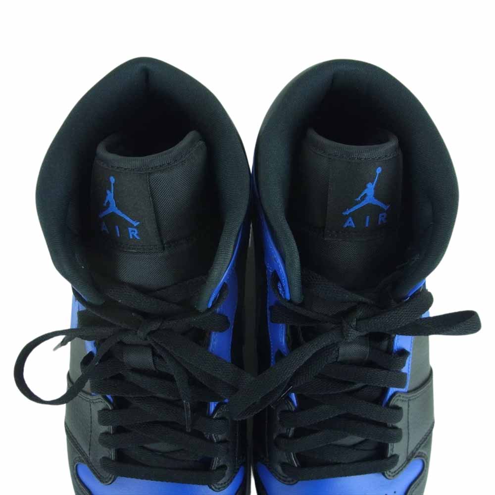 NIKE ナイキ 554724-077 Air Jordan 1 Mid Hyper Royal エアジョーダン1 ミッド ハイパーロイヤル スニーカー ブルー系 ブラック系 29cm【中古】
