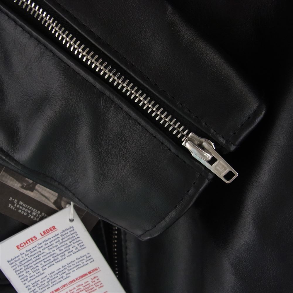 Lewis Leathers ルイスレザー 402T LIGHTNING TIGHT FIT ライトニング タイト フィット ホースハイド レザー ダブルライダース ジャケット ブラック系 38【中古】