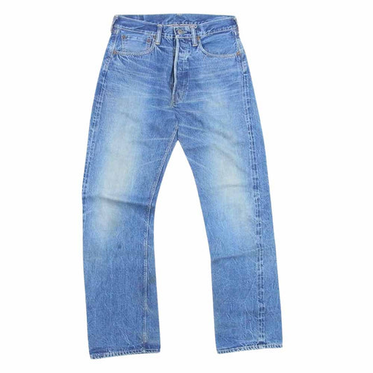 ダブルワークス 501XX ダブルエックス ボタンフライ 黄ミミ ヴィンテージ加工 ユーズド デニム パンツ インディゴブルー系 31【中古】