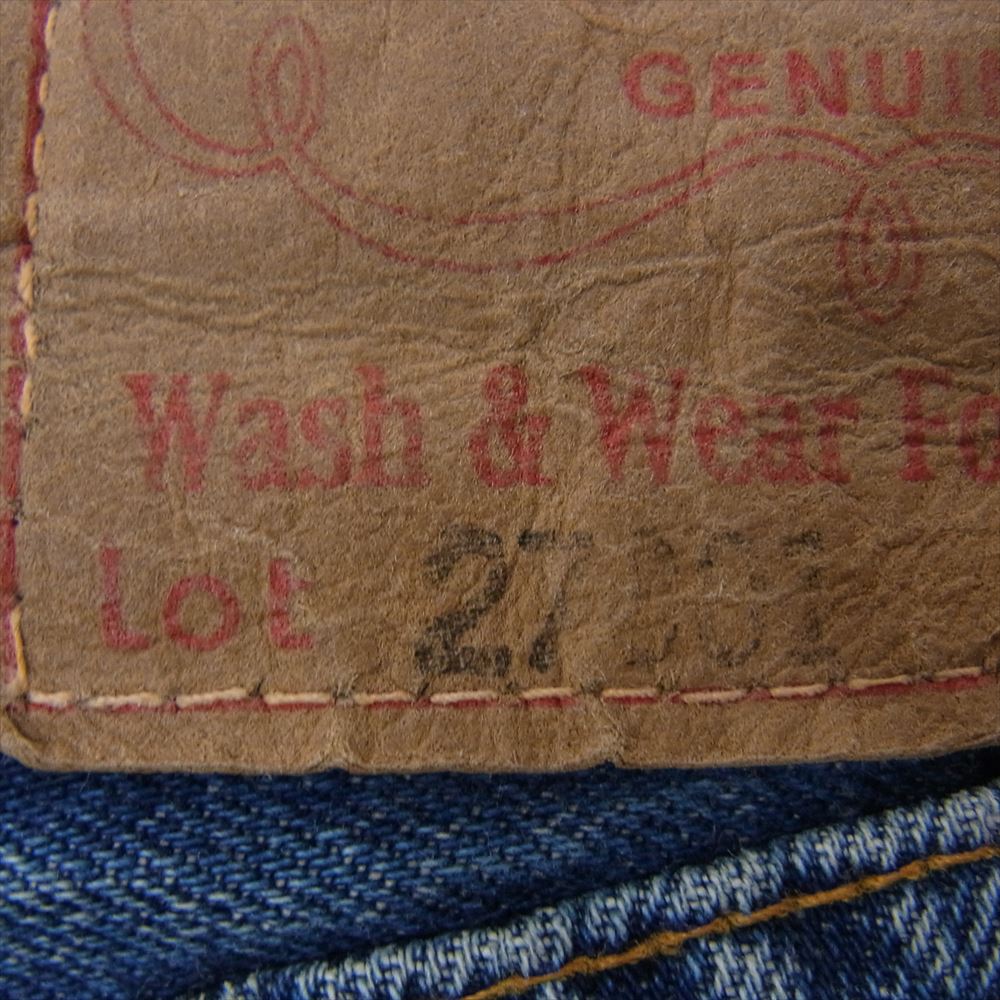 ダブルワークス 501XX ダブルエックス ボタンフライ 黄ミミ ヴィンテージ加工 ユーズド デニム パンツ インディゴブルー系 31【中古】