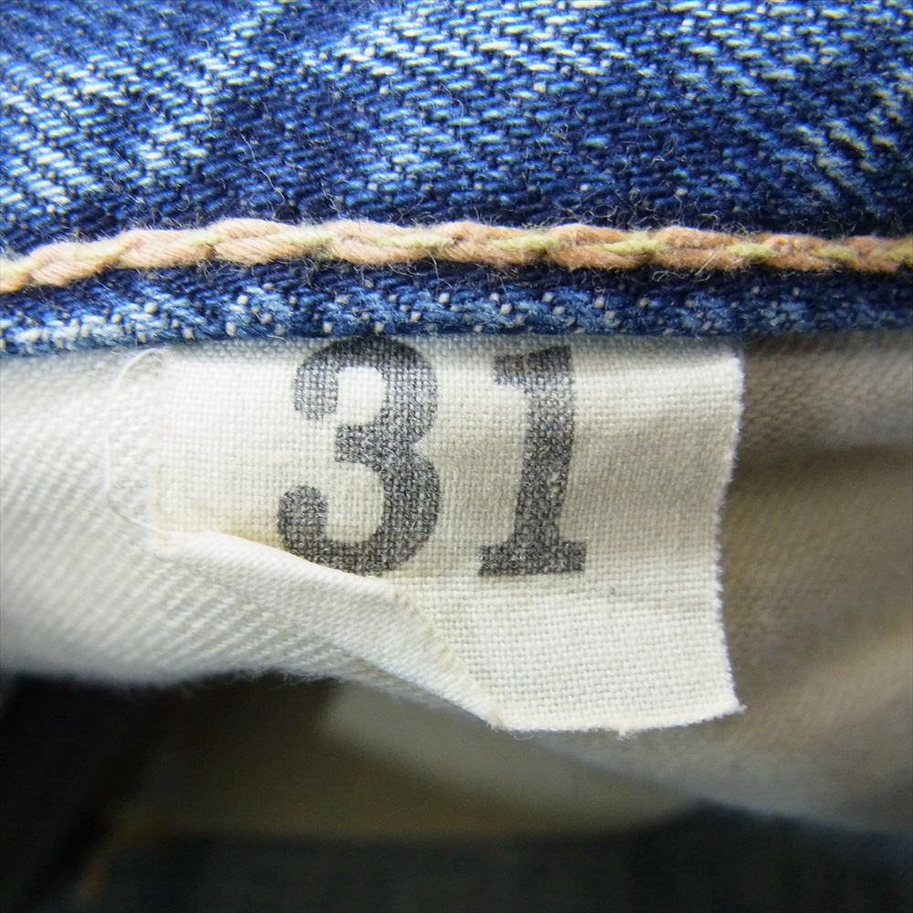 ダブルワークス 501XX ダブルエックス ボタンフライ 黄ミミ ヴィンテージ加工 ユーズド デニム パンツ インディゴブルー系 31【中古】