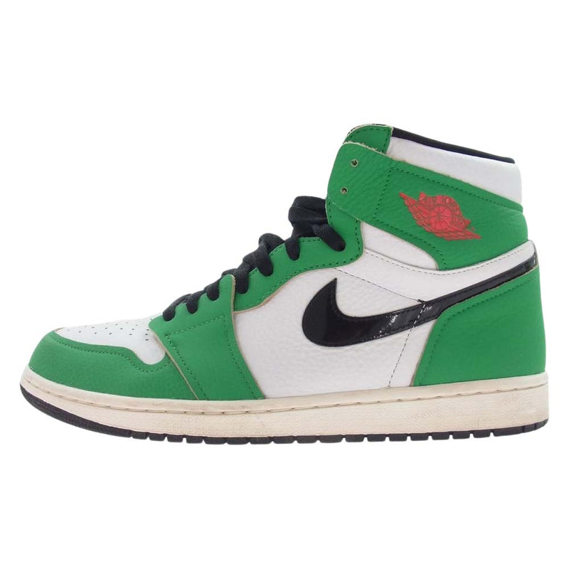 NIKE ナイキ DB4612-300 WMNS Air Jordan 1 High OG Lucky Green/White-Sail-Black ウィメンズ エアジョーダン1 ハイ OG ラッキーグリーン/ホワイト-セイルブラック スニーカー グリーン系 29cm【中古】