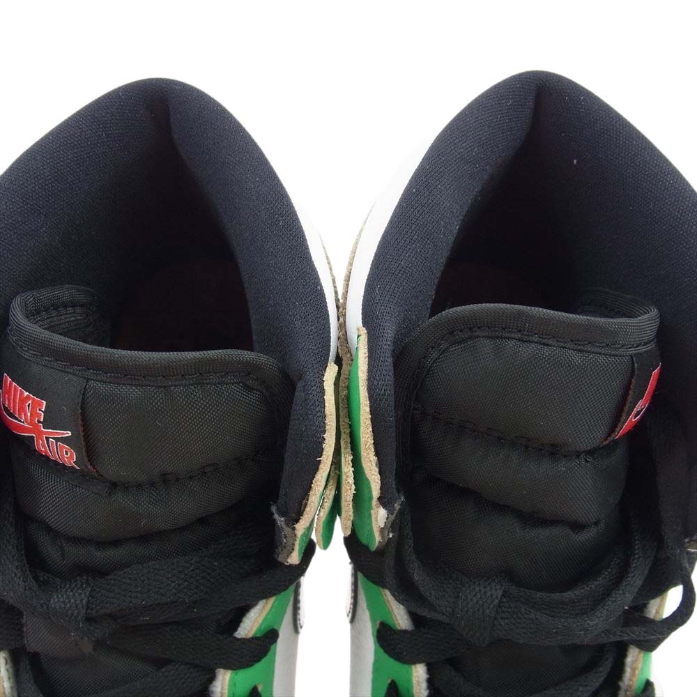 NIKE ナイキ DB4612-300 WMNS Air Jordan 1 High OG Lucky Green/White-Sail-Black ウィメンズ エアジョーダン1 ハイ OG ラッキーグリーン/ホワイト-セイルブラック スニーカー グリーン系 29cm【中古】