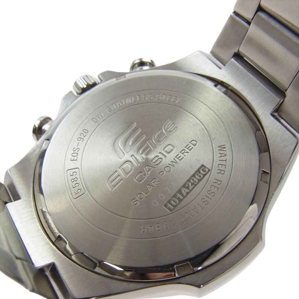 CASIO カシオ EQS-920DB-1AVCR EDIFICE クロックマンレフ タフソーラー エディフィス ソーラー クロノグラフ アナログ メンズウォッチ 腕時計 シルバー系 ブラック系【中古】