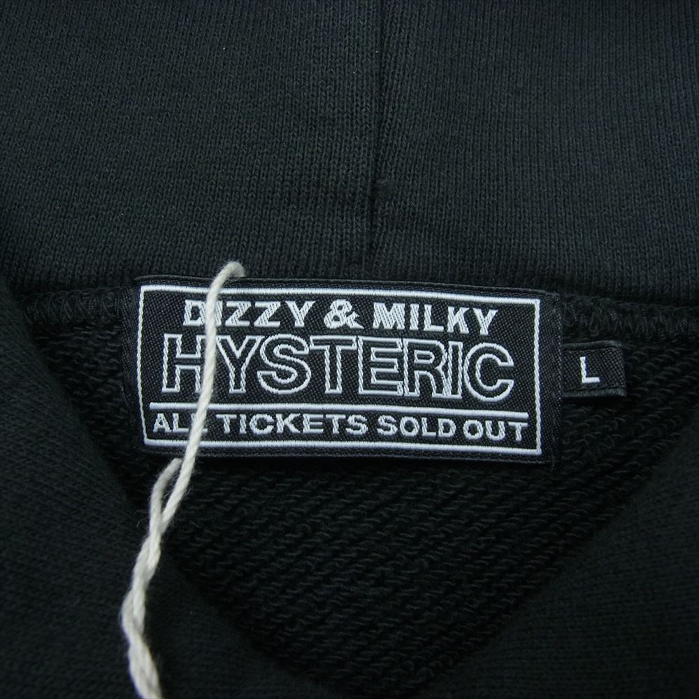 HYSTERIC GLAMOUR ヒステリックグラマー 02233CF13 FLARE WOMAN ガール プリント パーカー チャコール系 L【極上美品】【中古】
