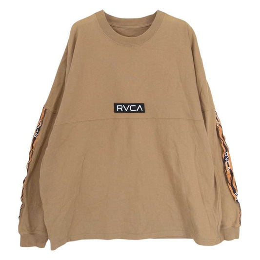 アトモス × RVCA ANIMAL SPIRITS L/S T-SHIRT ルーカ アニマルライン 長袖 Tシャツ ベージュ系 M【中古】