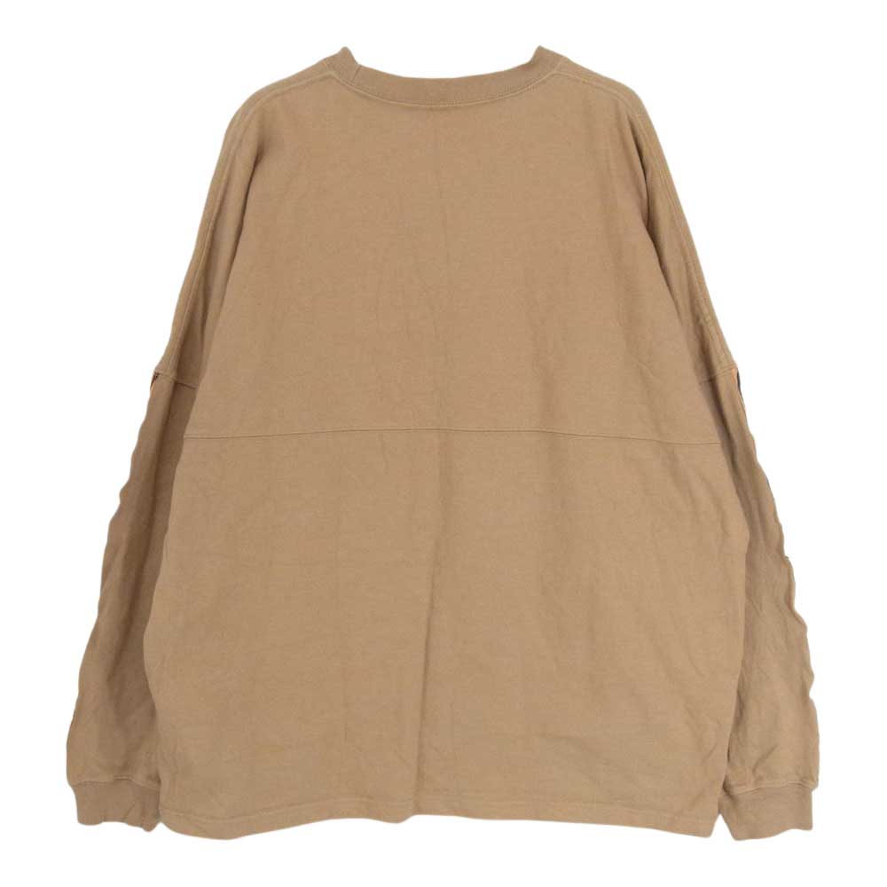 アトモス × RVCA ANIMAL SPIRITS L/S T-SHIRT ルーカ アニマルライン 長袖 Tシャツ ベージュ系 M【中古】