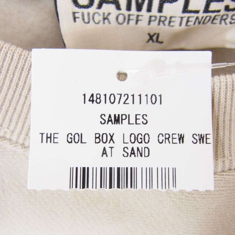 サンプルズ THE GOL BOX LOGO CREW SWEAT クルーネック スウェット ベージュ系 XL【極上美品】【中古】