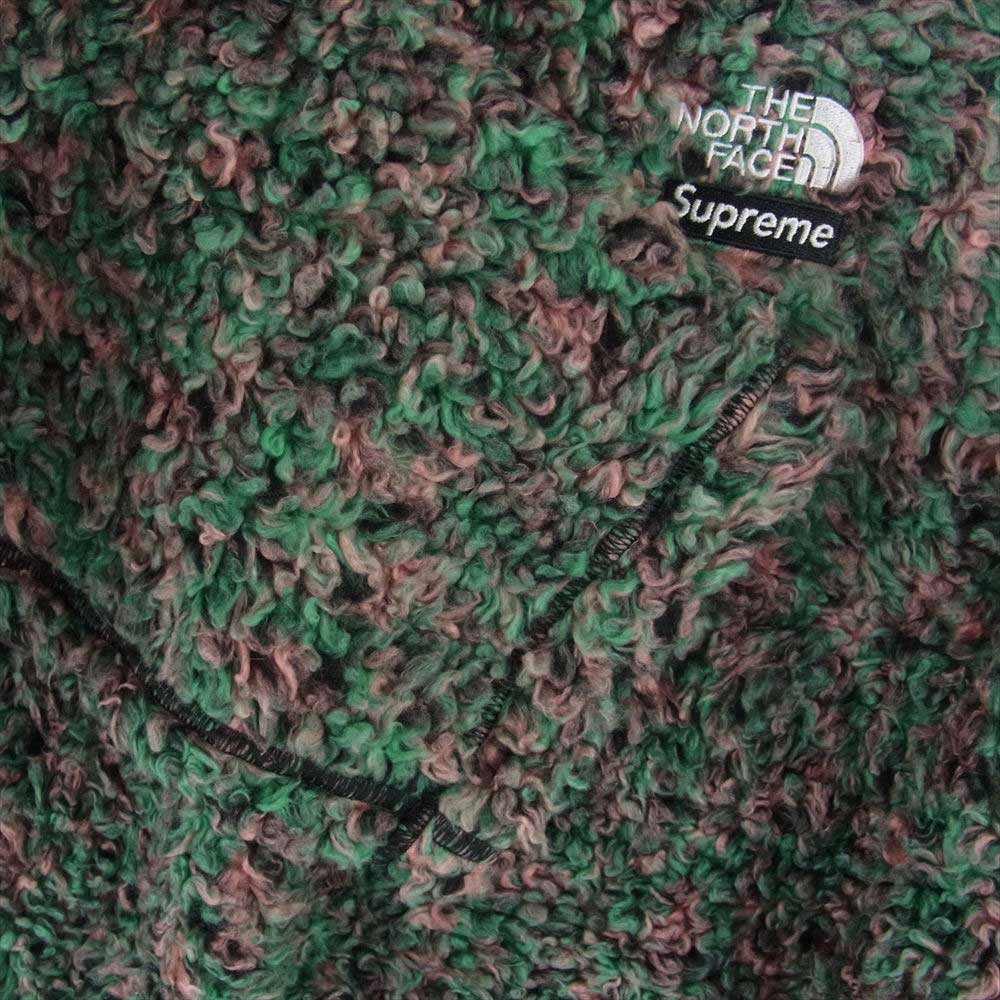 Supreme シュプリーム 23SS  × THE NORTH FACE ノースフェイス High Pile Fleece Pullover クルーネック フリース パイル スウェット マルチカラー系 L【美品】【中古】