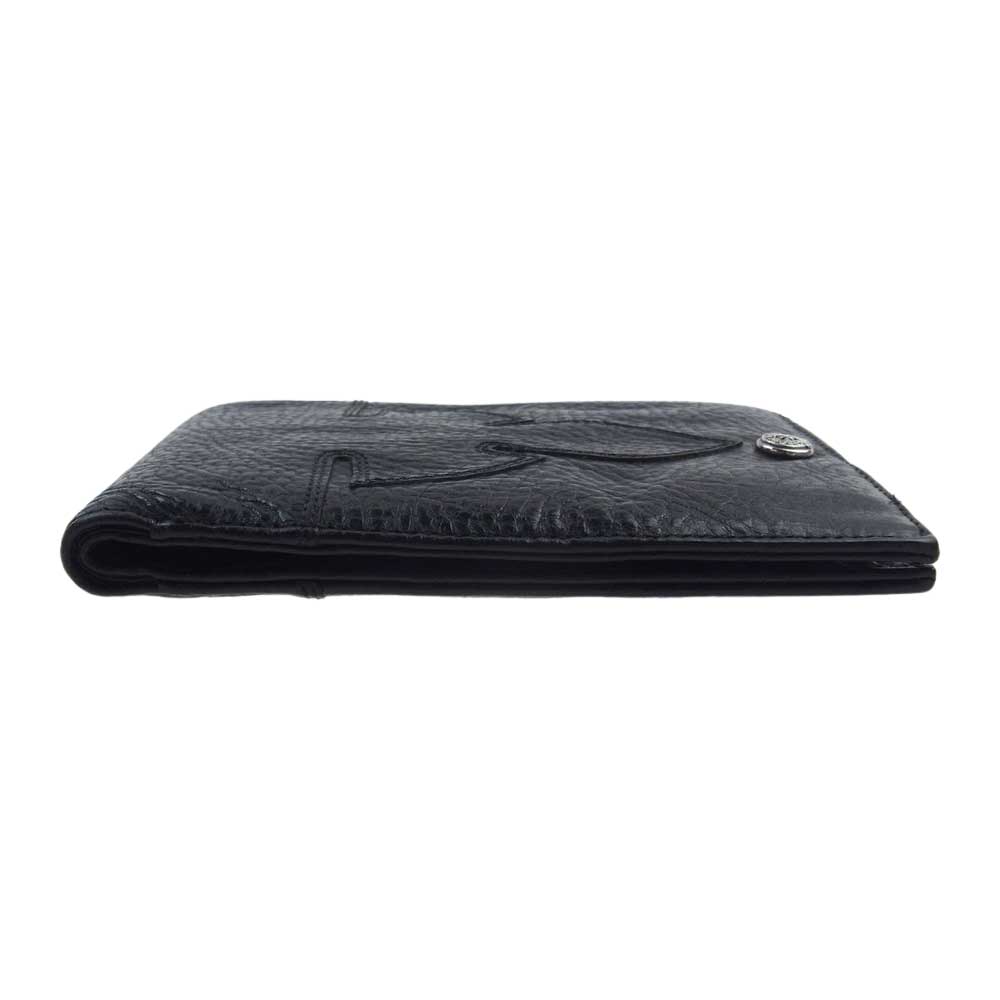CHROME HEARTS クロムハーツ（原本無） WLT AINT NOTHIN 2 DO フレアニー キャッシング イン レザー ウォレット 財布 ブラック系【中古】