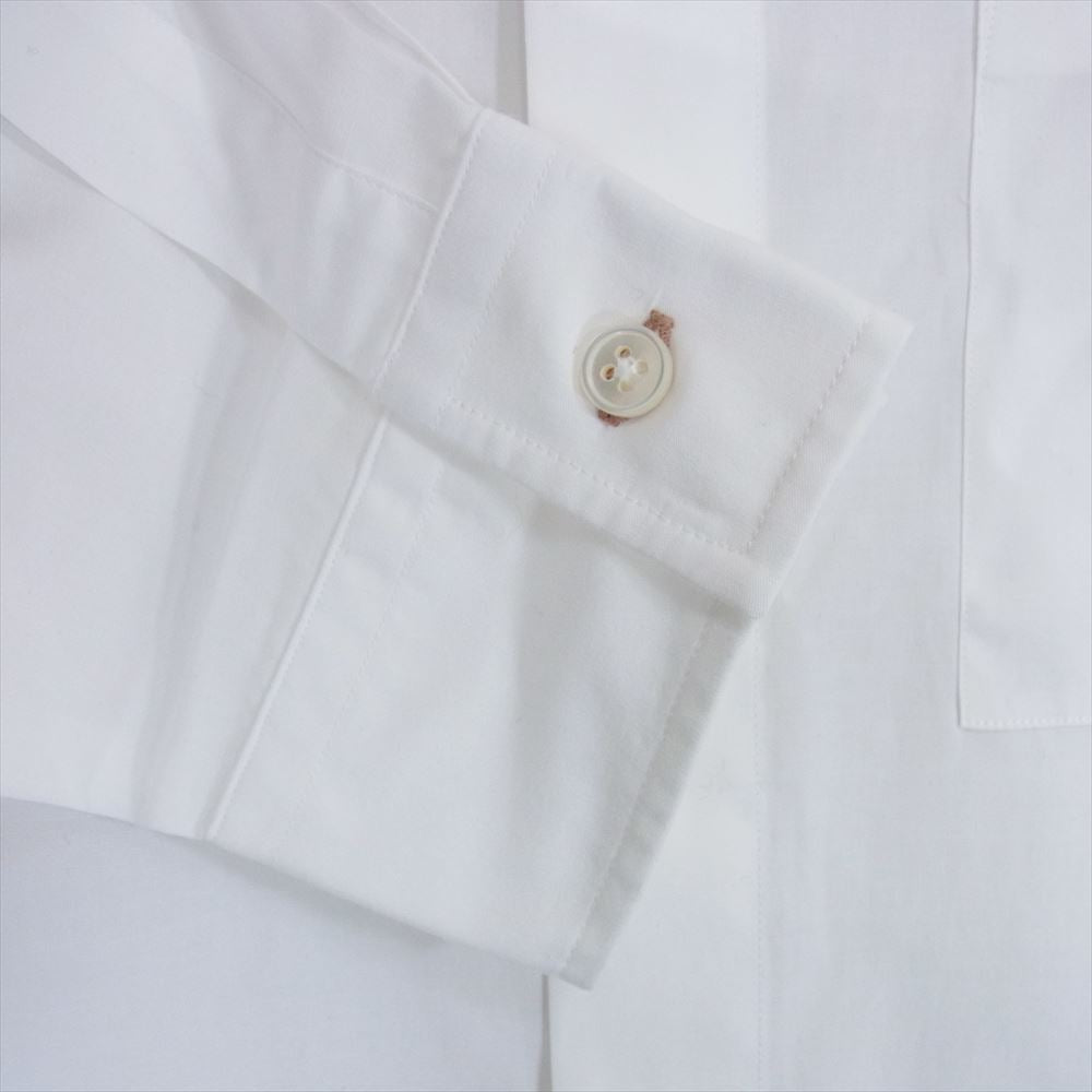 Paul Smith ポール・スミス 103329 672T リヨセル コットン ロングシルエット 長袖 シャツ ホワイト系 L【中古】