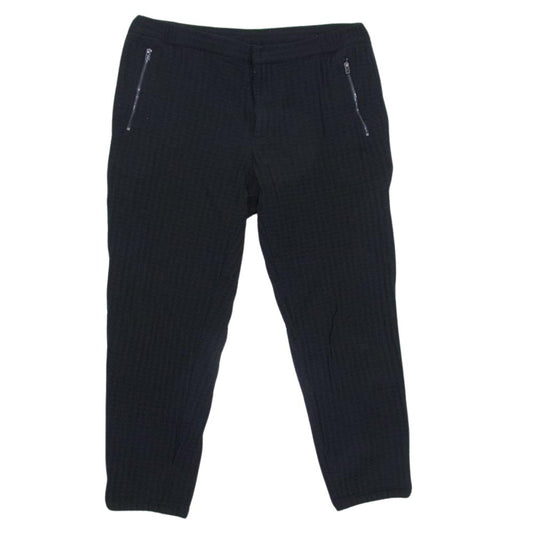Emporio Armani エンポリオ・アルマーニ 3H1GN5 ハニカムジャガード ハウンドトゥース ドローコード イージー パンツ ブラック系 48【中古】