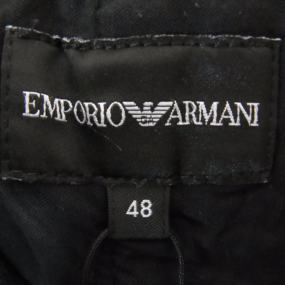 Emporio Armani エンポリオ・アルマーニ 3H1GN5 ハニカムジャガード ハウンドトゥース ドローコード イージー パンツ ブラック系 48【中古】