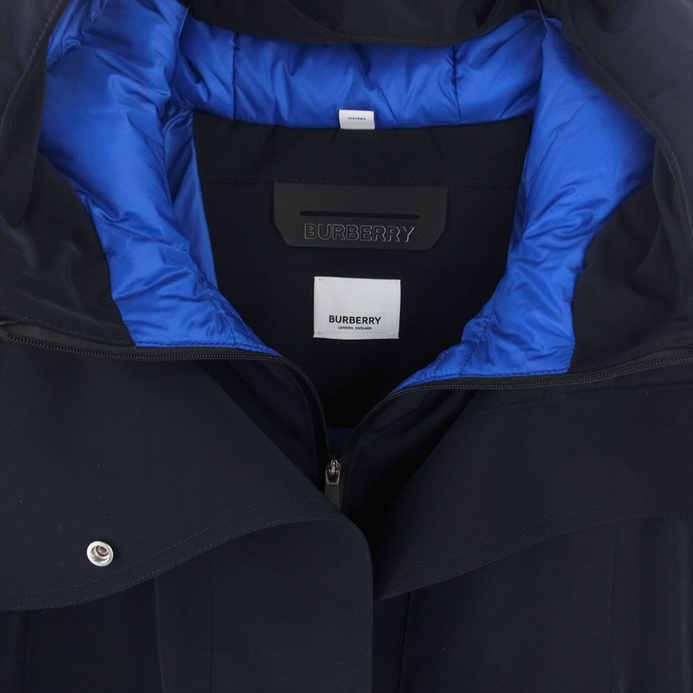 BURBERRY バーバリー Caldbergh Oversized Hooded Poncho オーバーサイズ フーデッド ポンチョ ネイビー系【中古】