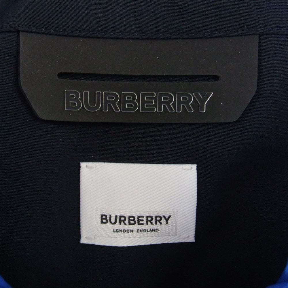 BURBERRY バーバリー Caldbergh Oversized Hooded Poncho オーバーサイズ フーデッド ポンチョ ネイビー系【中古】