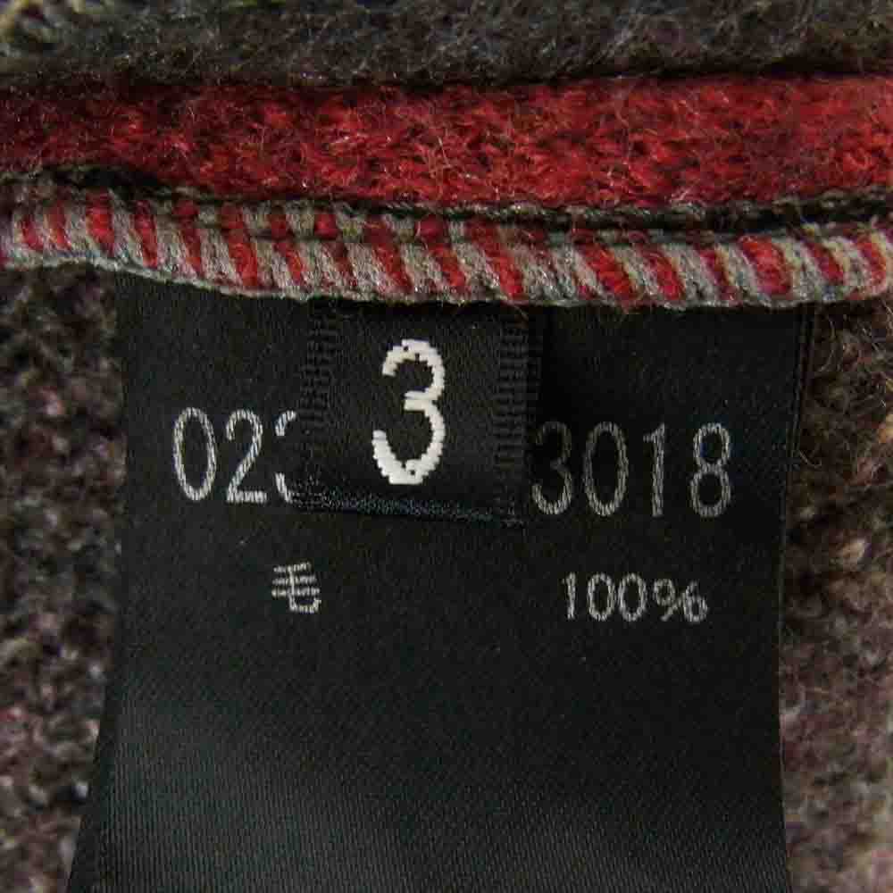 5351プールオム 2330043018 幾何学総柄 ニット ガウン ローブコート グリーン系 3【中古】
