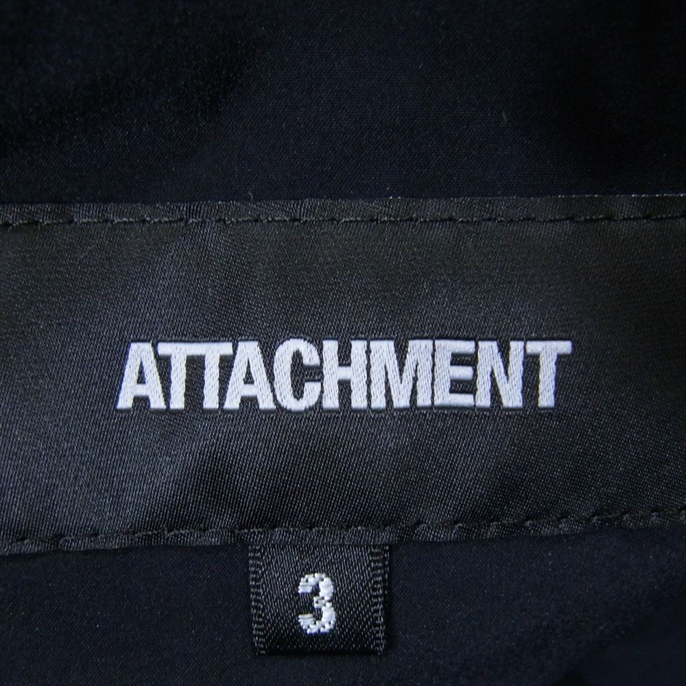 ATTACHMENT アタッチメント AP91-220 T400 2WAYストレッチタフタ イージー ワンタック パンツ ブラック系 3【中古】