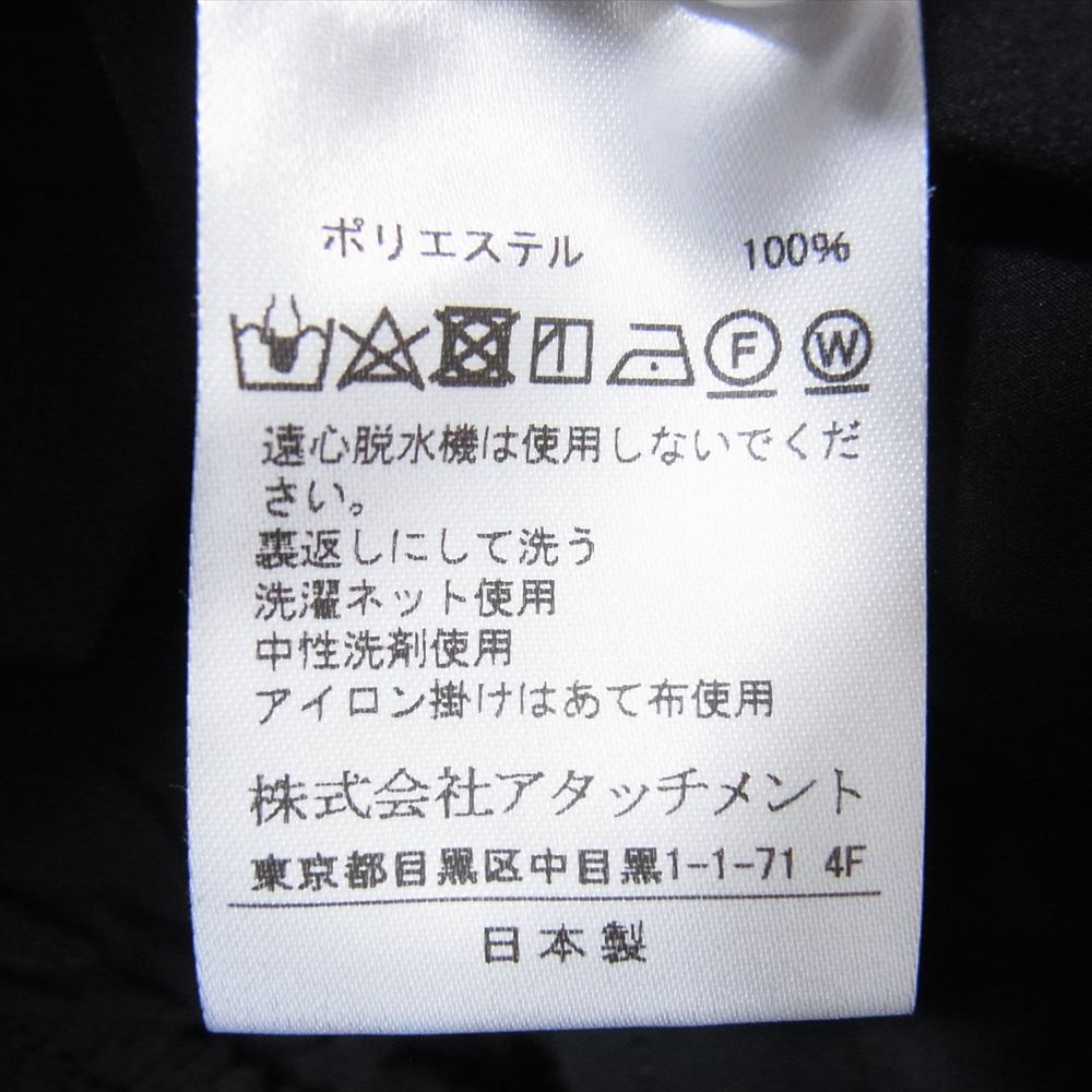 ATTACHMENT アタッチメント AP91-220 T400 2WAYストレッチタフタ イージー ワンタック パンツ ブラック系 3【中古】