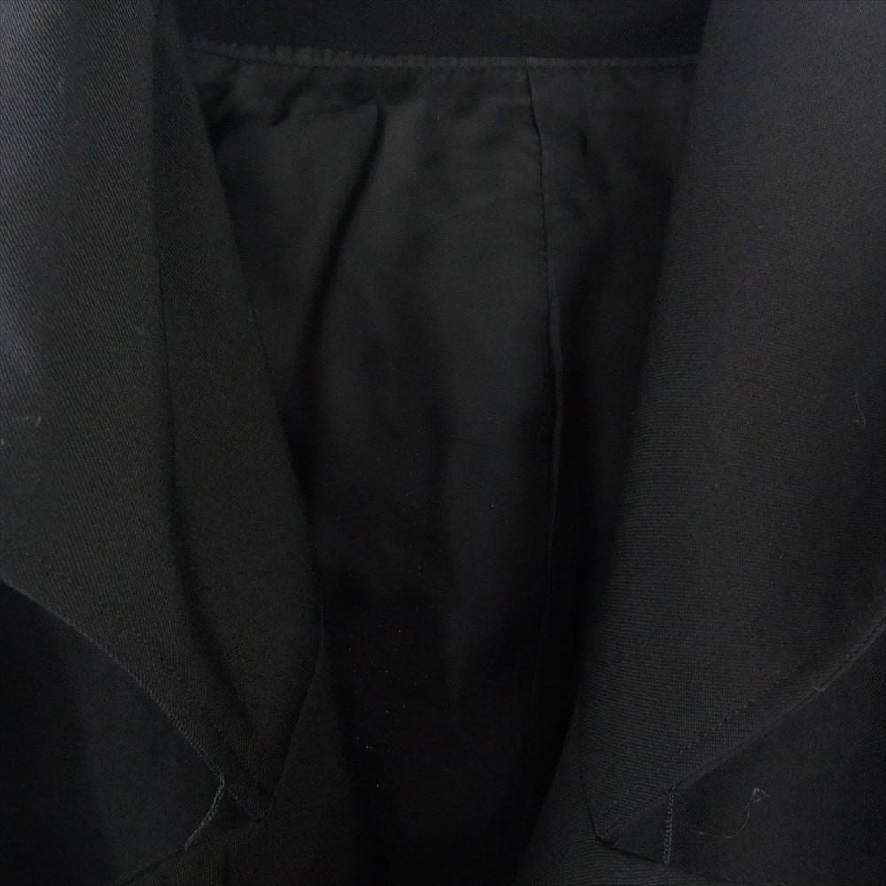 Yohji Yamamoto POUR HOMME ヨウジヤマモトプールオム 22AW HE-J31-100 W/GABARDINE HOODED JACKET ウールギャバジン ピークドラペル フード付き 3B テーラードジャケット ブラック系【中古】