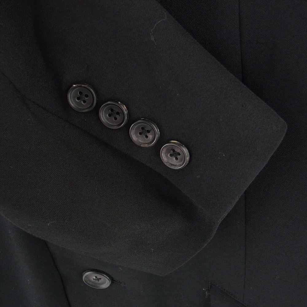 Yohji Yamamoto POUR HOMME ヨウジヤマモトプールオム 22AW HE-J31-100 W/GABARDINE HOODED JACKET ウールギャバジン ピークドラペル フード付き 3B テーラードジャケット ブラック系【中古】