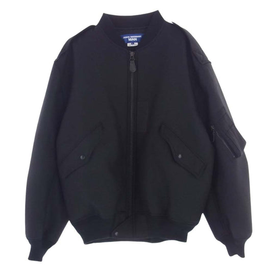 JUNYA WATANABE COMME des GARCONS MAN ジュンヤワタナベコムデギャルソンマン 23AW WL-J033 Wool Serge Bonding Blouson ウールサージ ボンディング ブルゾン MA-1 ブラック系 L【中古】