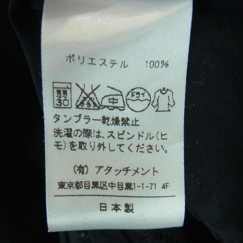 ATTACHMENT アタッチメント AP61-212 ストレッチ タフタ ジョガー パンツ 日本製 ブラック系 1【中古】