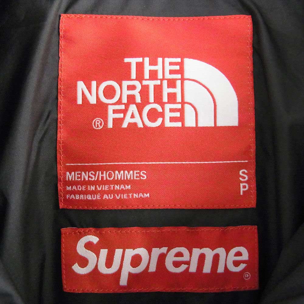 Supreme シュプリーム 17AW × THE NORTH FACE ノースフェイス Leather Nuptse Jacket レザー ヌプシ ダウン ジャケット イエロー系【美品】【中古】