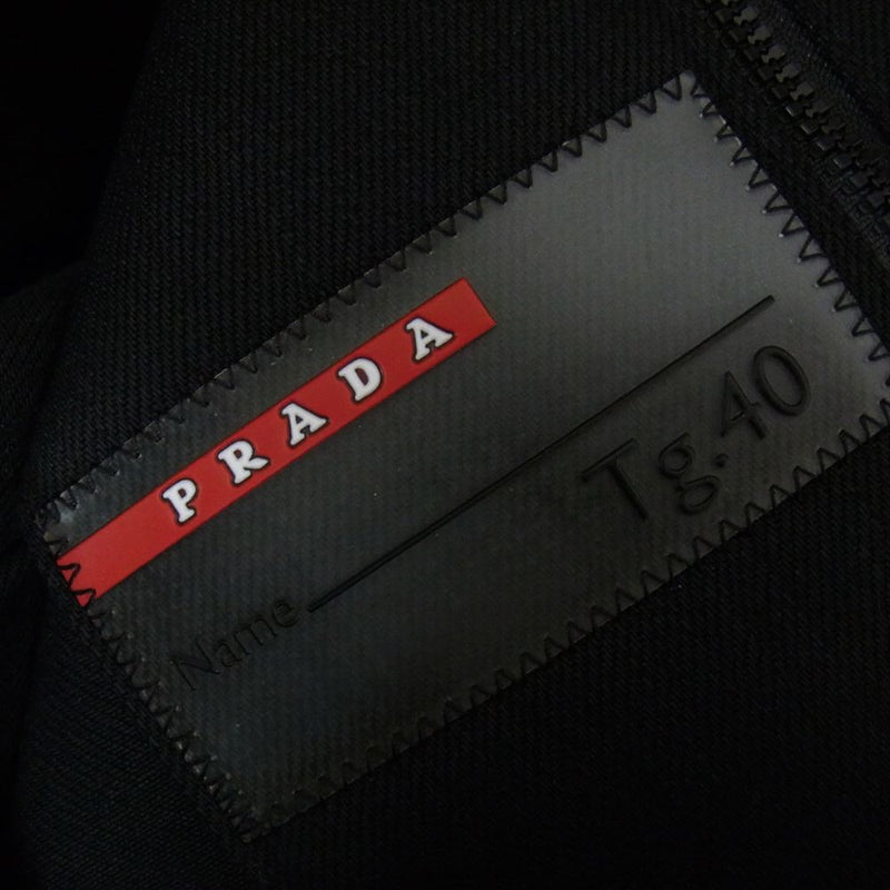 PRADA プラダ SPORT ジップアップ ショート ジャケット ブラック系 40【中古】