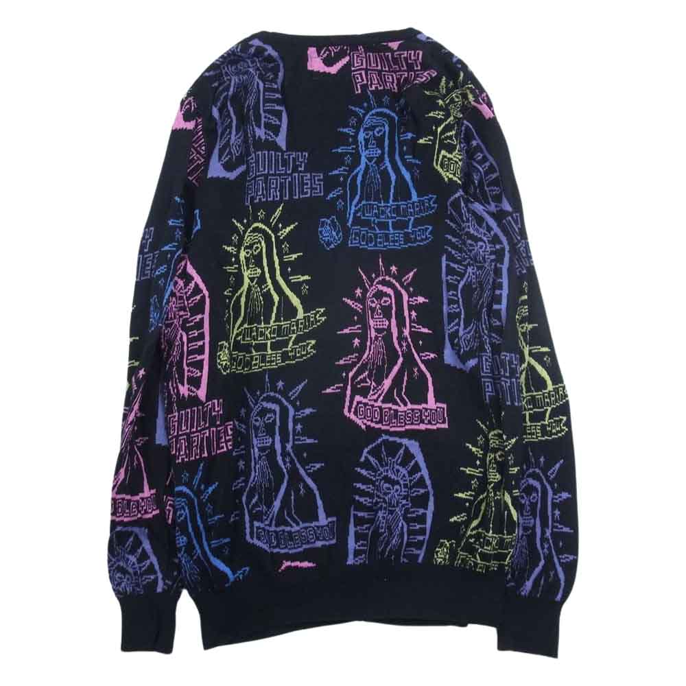 WACKO MARIA ワコマリア 21SS-WMK-KN17 MARIA JACQUARD CARDIGAN マリア ジャガード カーディガン グレー系 M【中古】