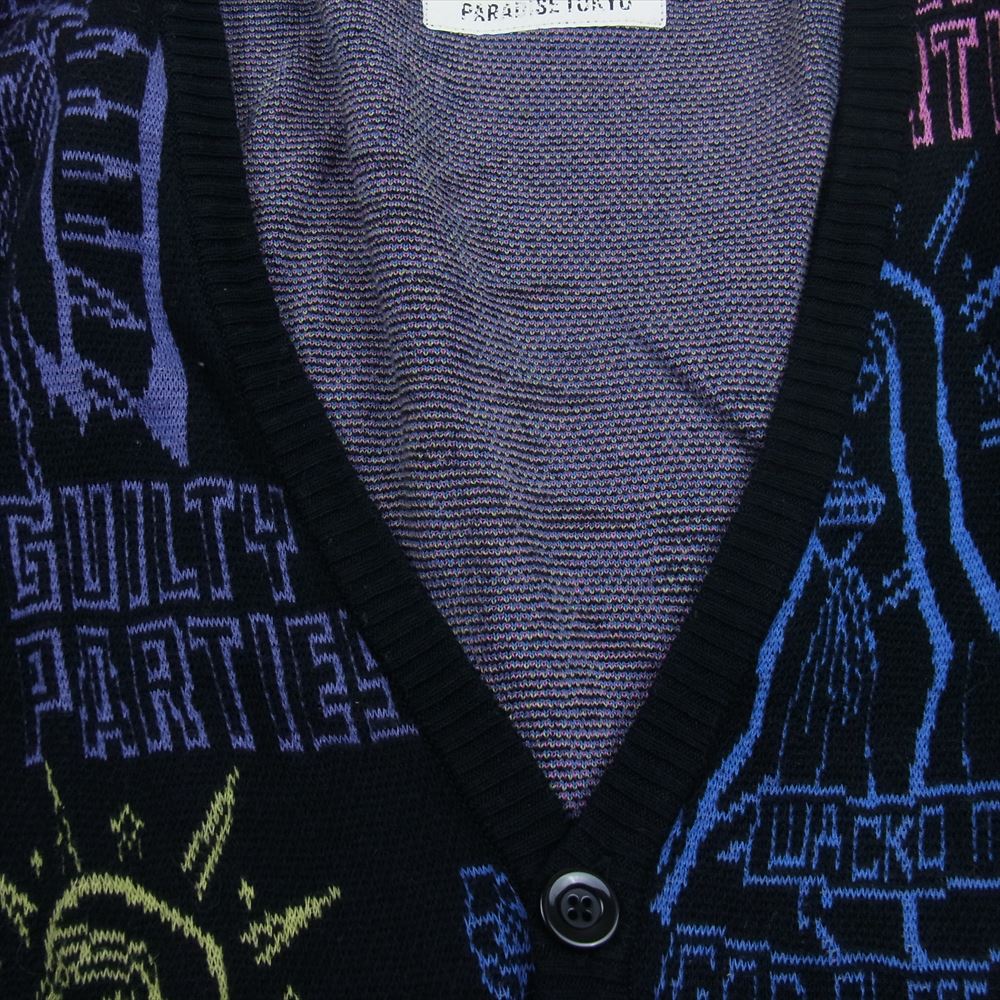 WACKO MARIA ワコマリア 21SS-WMK-KN17 MARIA JACQUARD CARDIGAN マリア ジャガード カーディガン グレー系 M【中古】